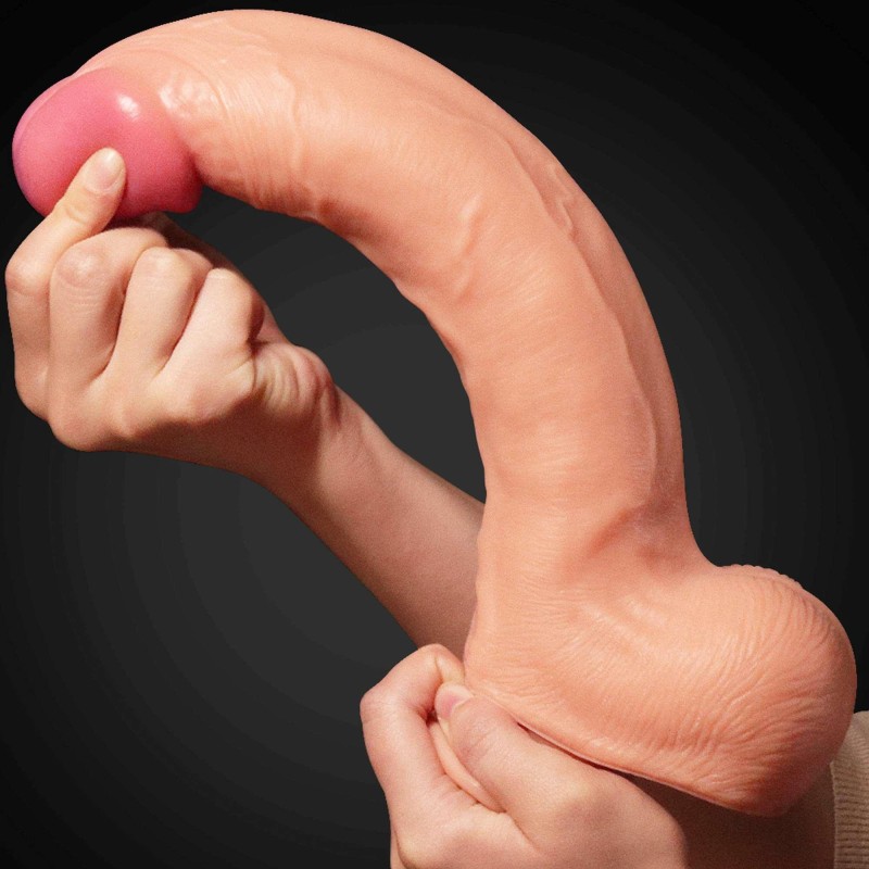 Grube realistyczne żylaste dildo przyssawka 30,5cm